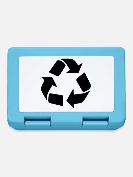 Recycling Symbol - Brotdose - Saphirblau