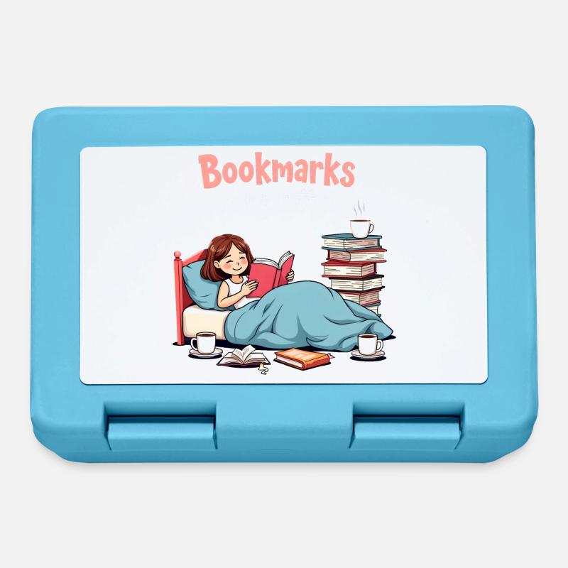 Je suis dans une relation engagée avec ma bibliothèque - Boîte à goûter - bleu saphir