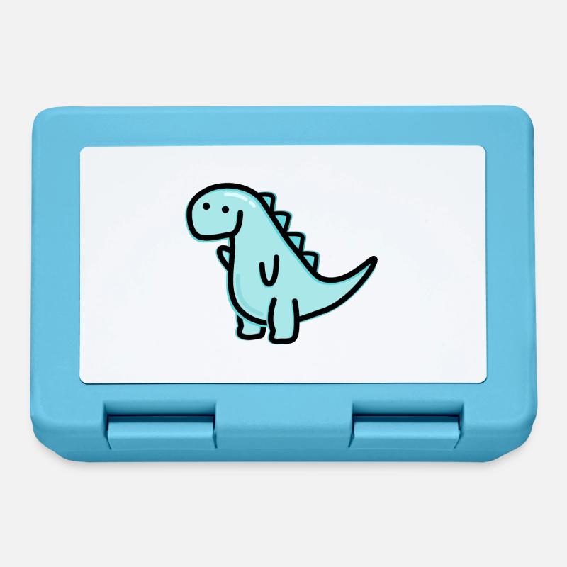 Dino mignon - Boîte à goûter - bleu saphir