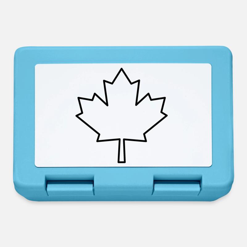 Maple leaf outline - Lunchbox - sapphire blue