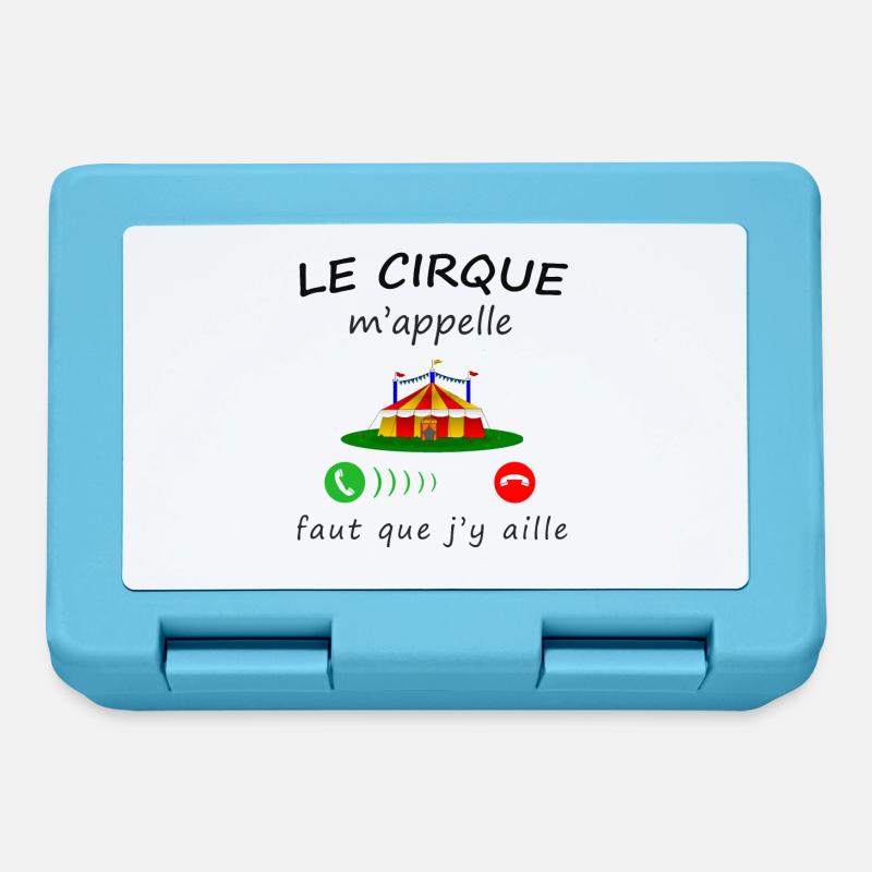 LE CIRQUE m'appelle, pour offrir - Boîte à goûter - bleu saphir