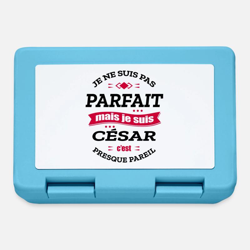 CÉSAR PARFAIT - PRENOM CÉSAR - Boîte à goûter - bleu saphir