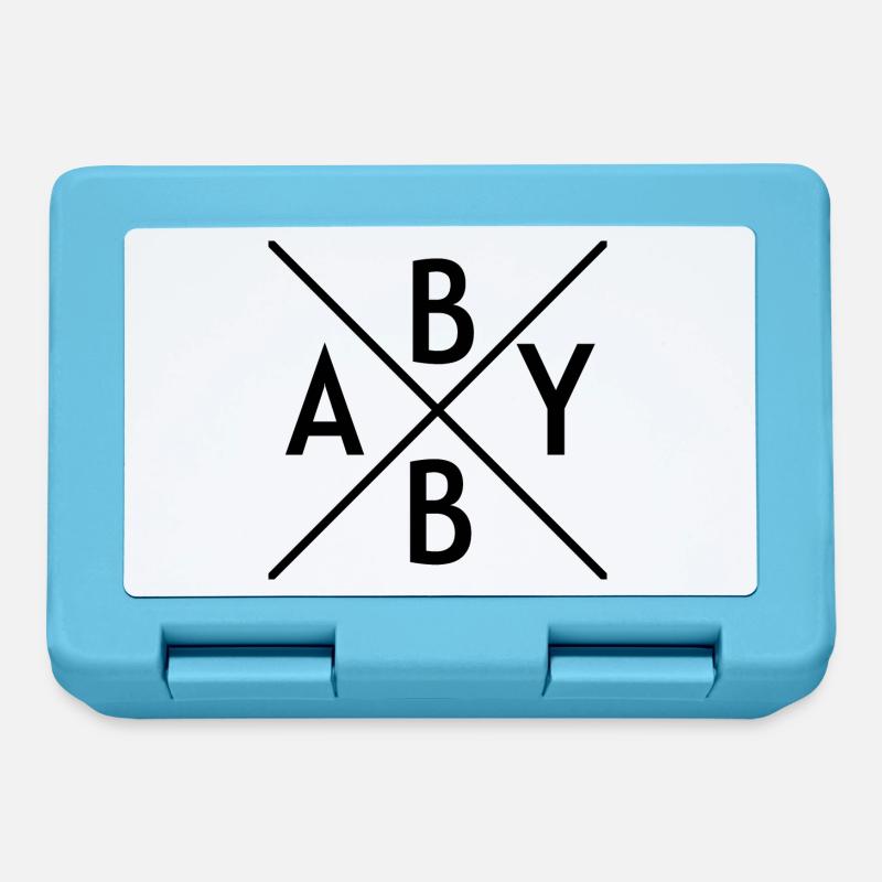 Monogramme de bébé - Boîte à goûter - bleu saphir