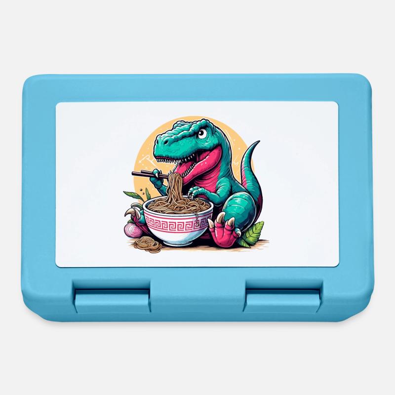 Cute T-Rex Ramen Dino Dinosaur Gift - Lunchbox - sapphire blue