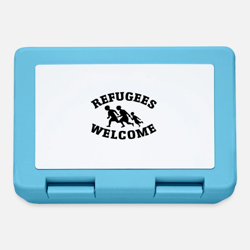 Réfugiés Bienvenue! - Boîte à goûter - bleu saphir
