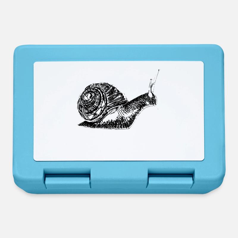 Escargot - Boîte à goûter - bleu saphir