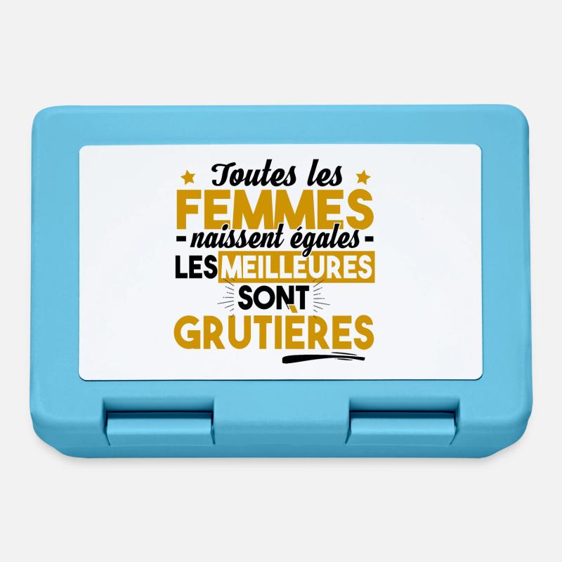 Grutière Grutier Grue Métier Chantier Construction - Boîte à goûter - bleu saphir