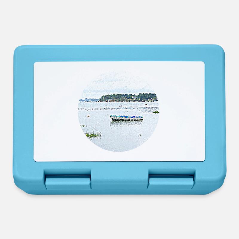 Mer calme au Morbihan - Boîte à goûter - bleu saphir