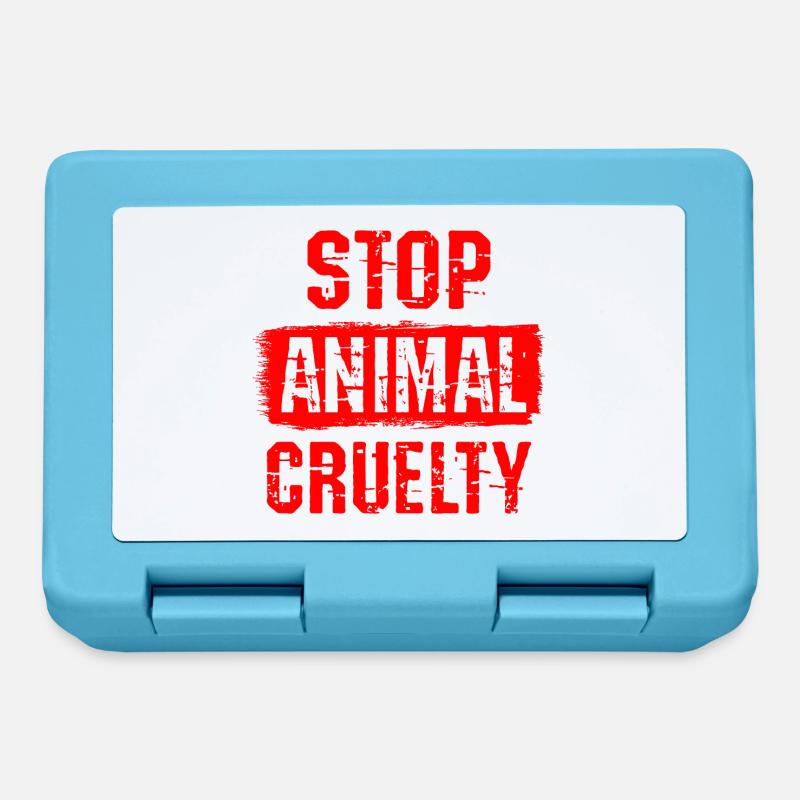 Arrêt de la maltraitance animale - Boîte à goûter - bleu saphir