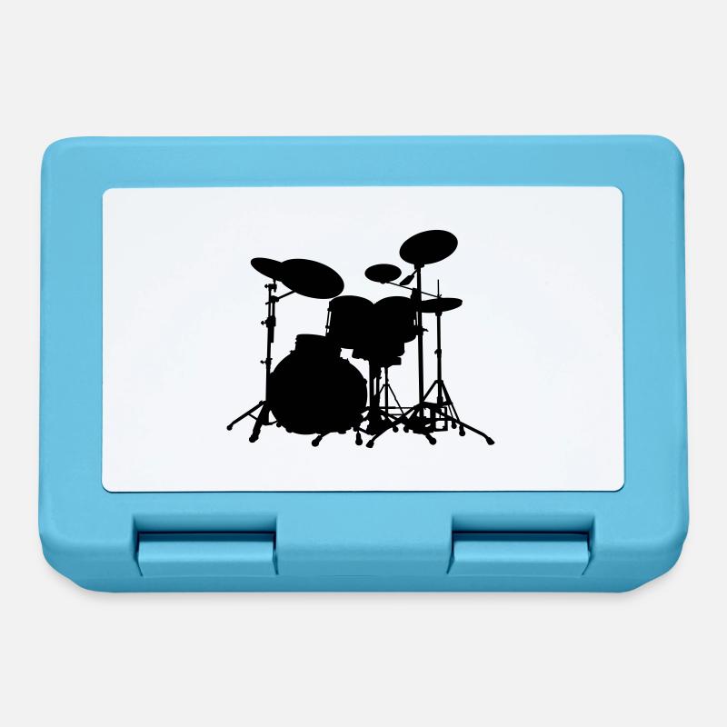 batterie - drums - Boîte à goûter - bleu saphir