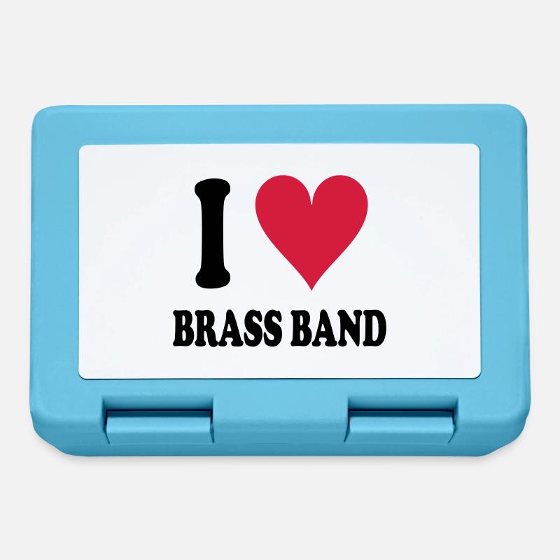 I love Brass Band - Lunchbox - sapphire blue