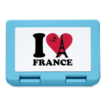 I love France - Frankreich - Brotdose - Saphirblau - Vorne