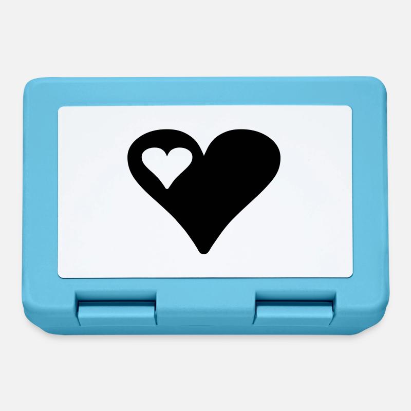 heart - Lunchbox - sapphire blue