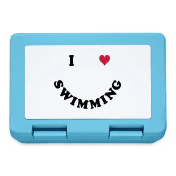 Schwimmen - I love Swimming - Lunchbox - sapphire blue - Front