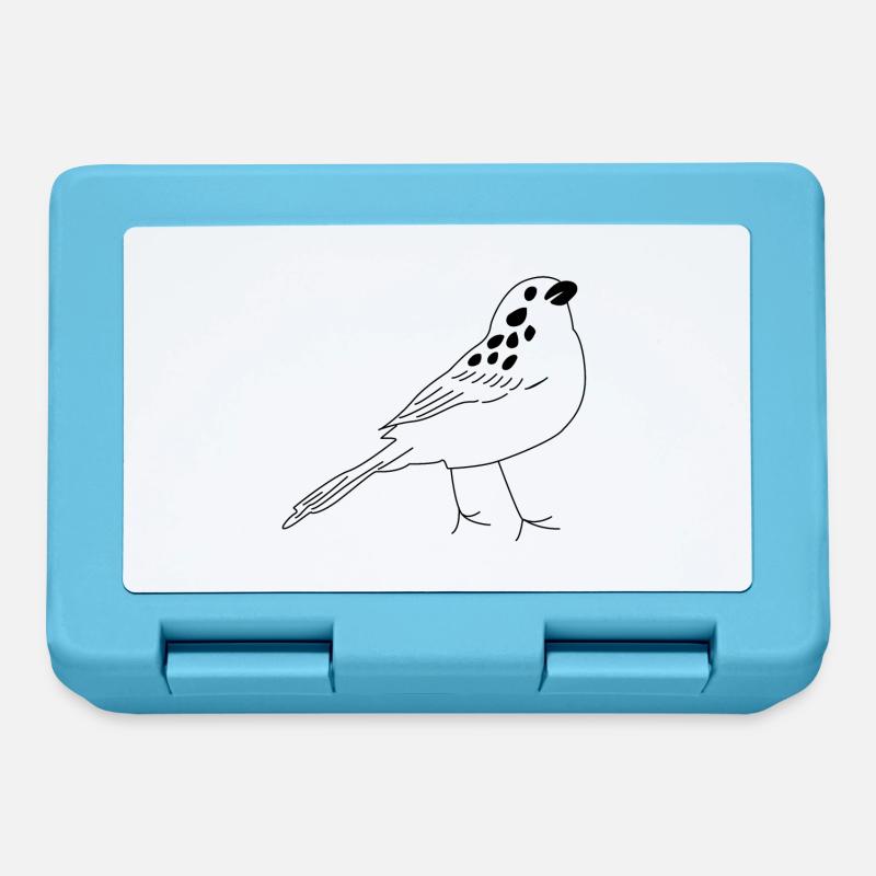Oiseau - Boîte à goûter - bleu saphir