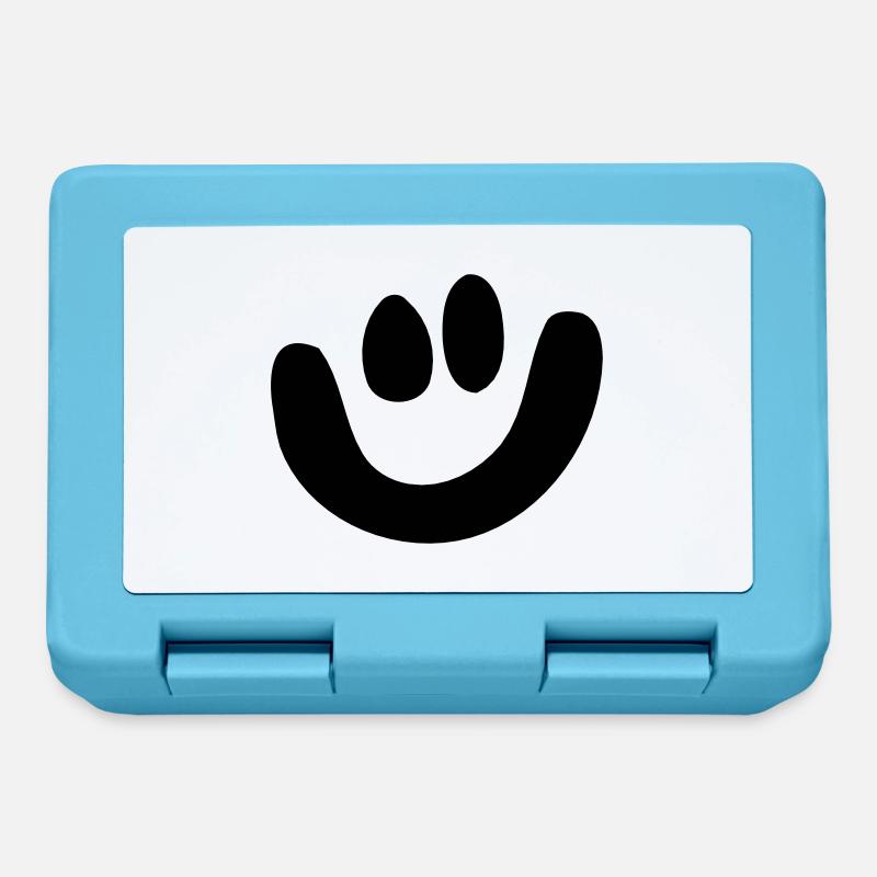 Smiley - Boîte à goûter - bleu saphir
