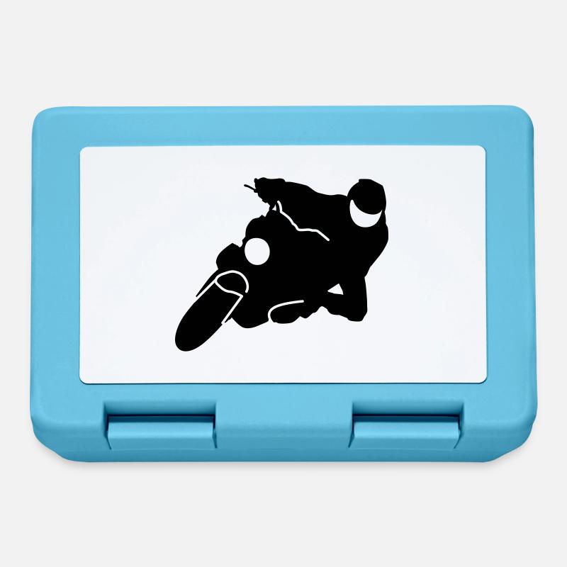 moto - Boîte à goûter - bleu saphir