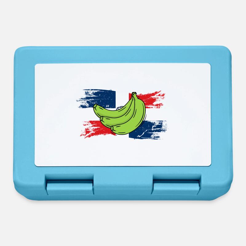 platano power conception du drapeau de la République dominicaine - Boîte à goûter - bleu saphir