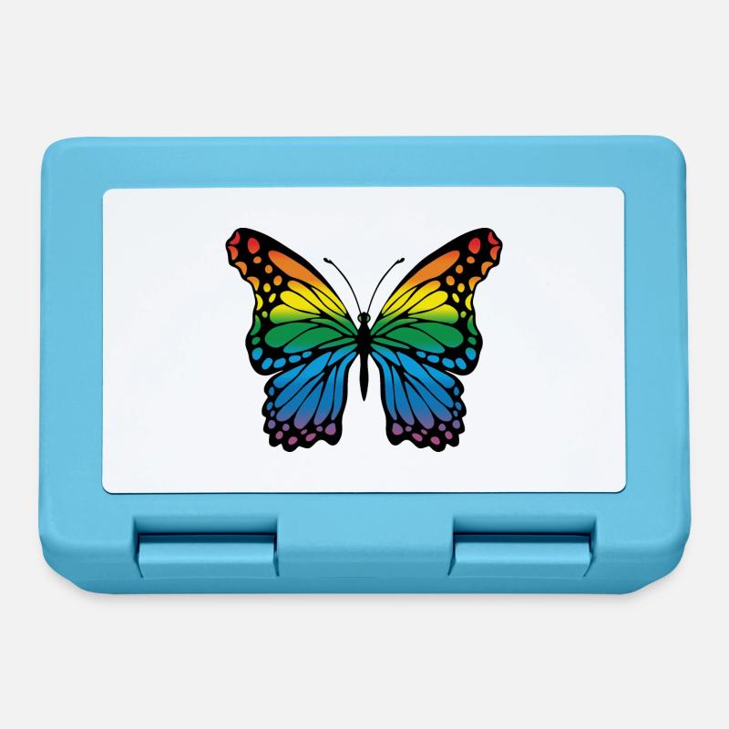 Papillon - Boîte à goûter - bleu saphir