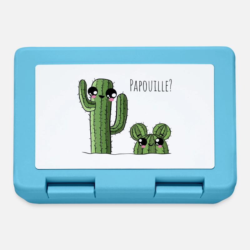 Cactus papouille - Boîte à goûter - bleu saphir