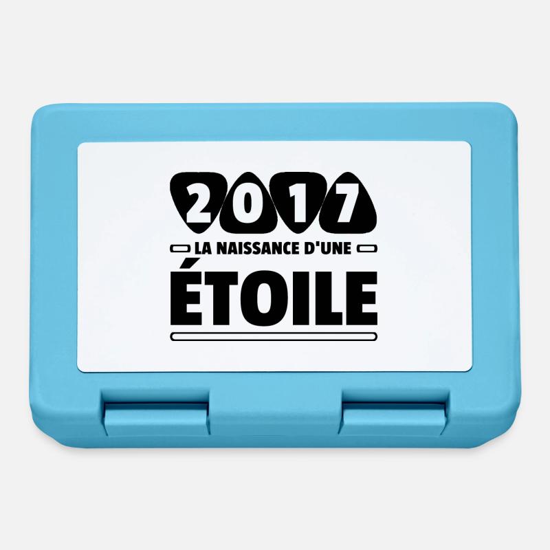 2017 année de naissance / anniversaire année 2017 - Boîte à goûter - bleu saphir
