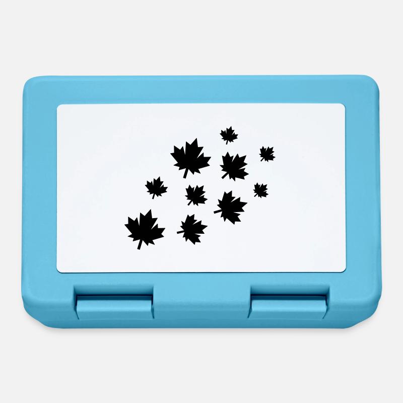 Maple Leaves - Lunchbox - sapphire blue