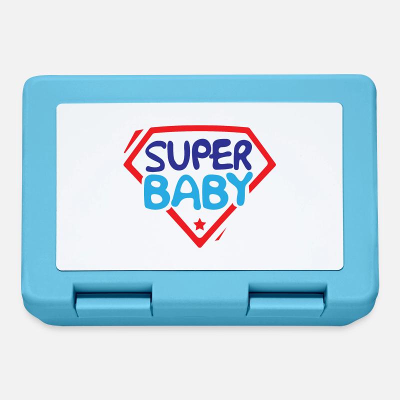 Super bébé - Boîte à goûter - bleu saphir