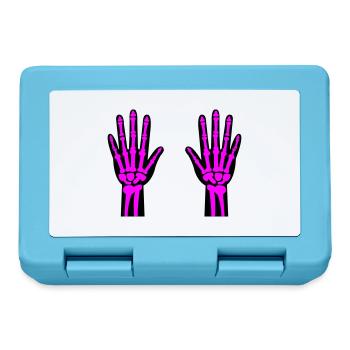 Skeleton Hands 02 - Lunchbox - sapphire blue - Front