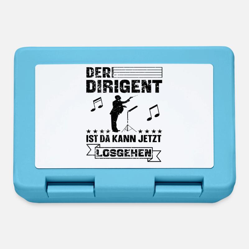 Lustiger Dirigent Dirigieren Spruch - Brotdose - Saphirblau