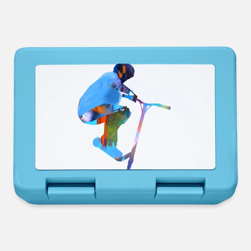 Stuntscooter,Trickscooter,tricks,stunt,e-scooter, - Brotdose - Saphirblau