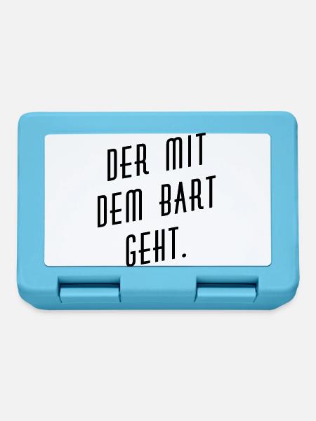 Der mit dem Bart geht. - Brotdose - Saphirblau