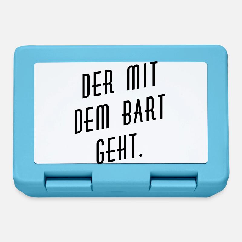 Der mit dem Bart geht. - Brotdose - Saphirblau