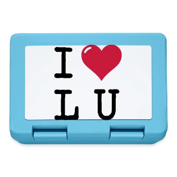 Ich liebe Ludwigshafen / I Love LU (Geschenk) - Brotdose - Saphirblau - Vorne