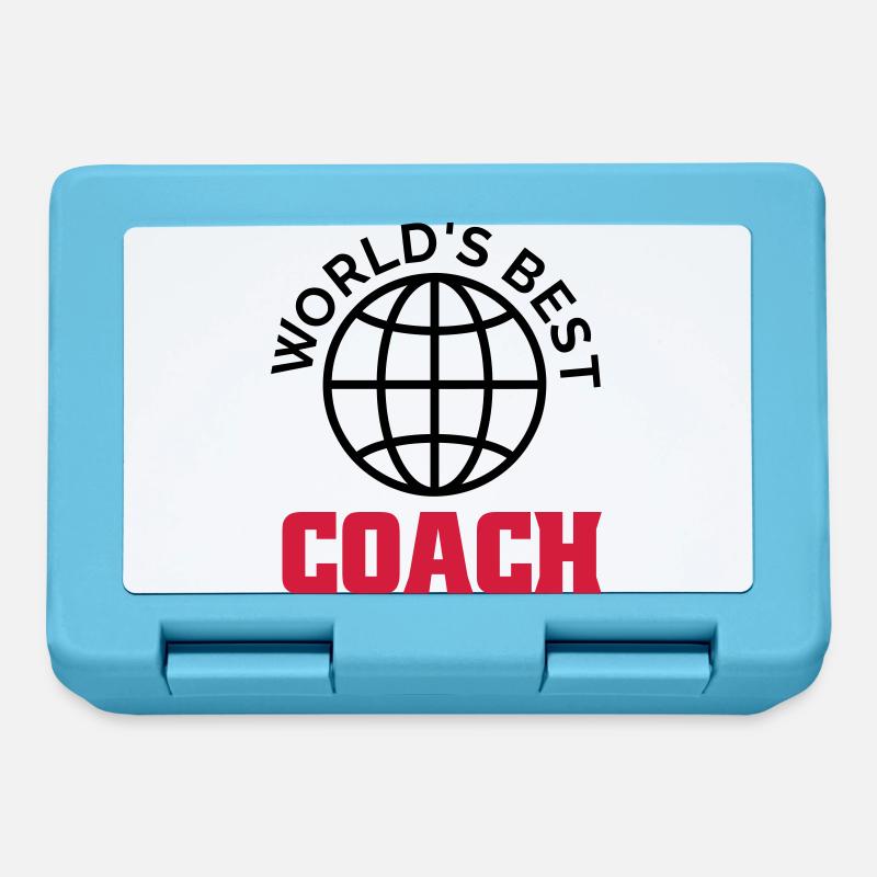 worlds best coach - Boîte à goûter - bleu saphir