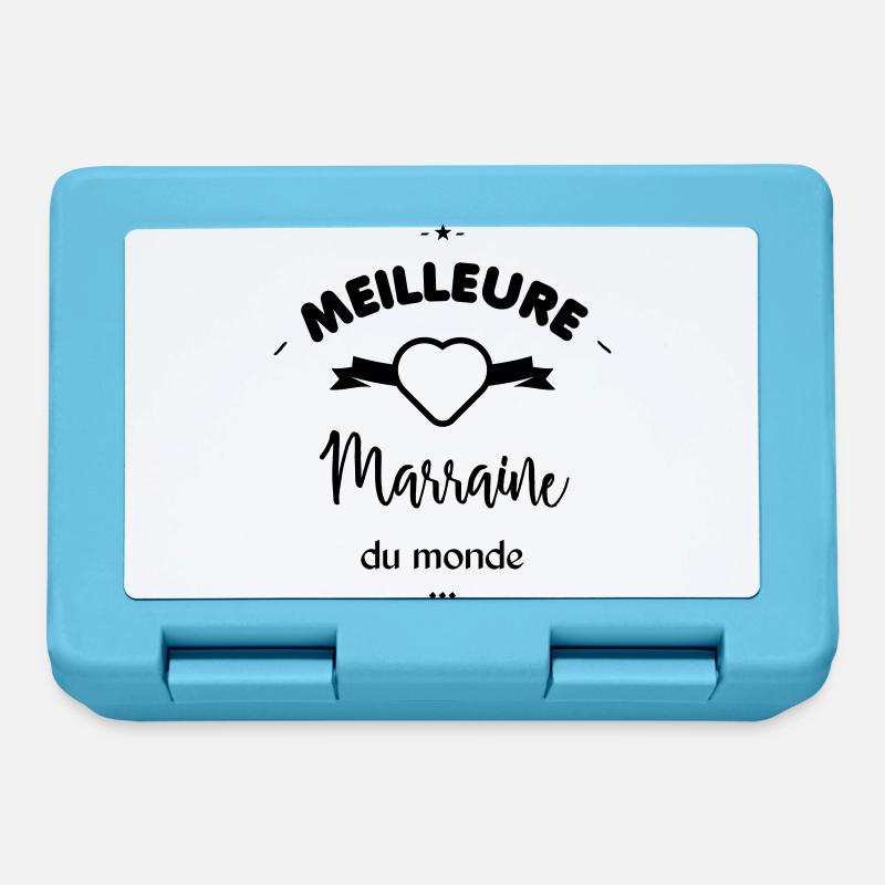 Meilleure marraine - Boîte à goûter - bleu saphir
