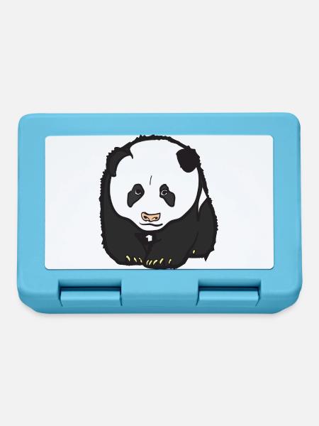 Panda Bär - Brotdose - Saphirblau