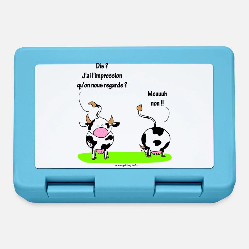 Les vaches - Boîte à goûter - bleu saphir