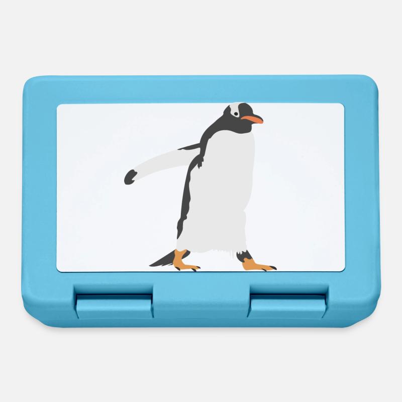 süsser Pinguin - Brotdose - Saphirblau