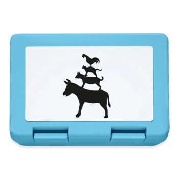 Bremen Town Musicians fairy tale Brothers Grimm - Lunchbox - sapphire blue - Front