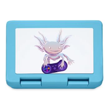 Gamer Axolotl Gamer Gaming - Lunchbox - sapphire blue - Front