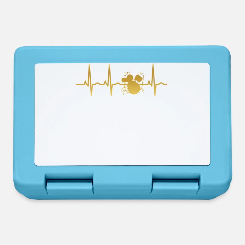 l'évolution du rythme cardiaque ECG DRUMMER batterie PERCUSSION - Boîte à goûter - bleu saphir