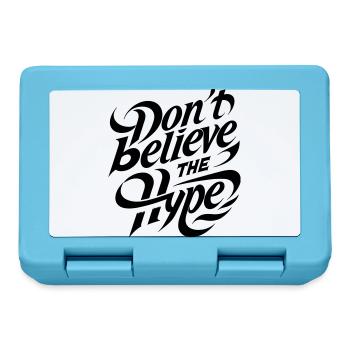 Don't believe the hypes! Modern calligraphy text - Lunchbox - sapphire blue - Front