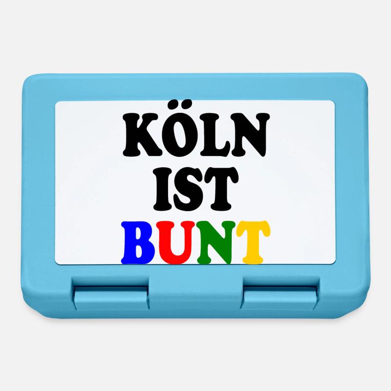 Köln ist bunt - Brotdose - Saphirblau