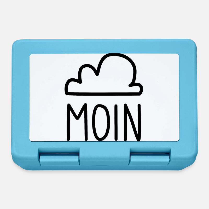 Moin mit Wolke - Brotdose - Saphirblau