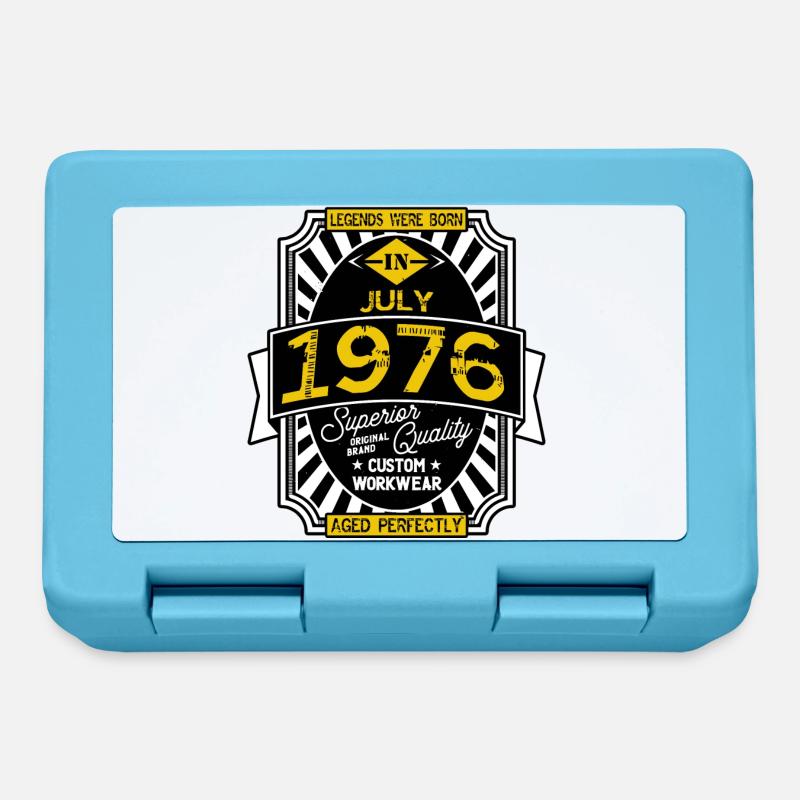 1976 JULY - Boîte à goûter - bleu saphir