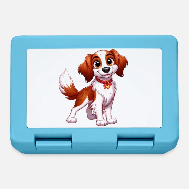 Brittany Spaniel 5 - Lunchbox - sapphire blue