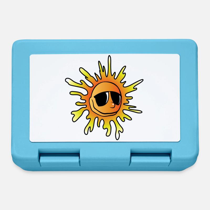 Sonne Comic - Brotdose - Saphirblau