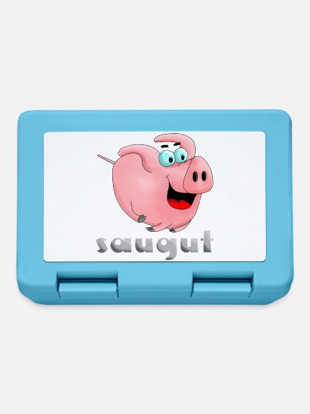 saugut - Sau - Ferkel - Brotdose - Saphirblau