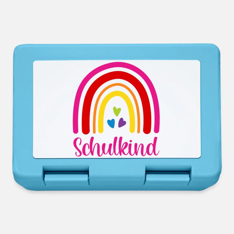 Schulkind Regenbogen Schulanfang Einschulung 2026 - Brotdose - Saphirblau