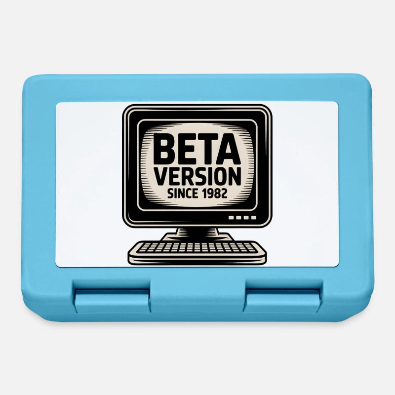 Retro Computer Beta Version Design - Lunchbox - sapphire blue